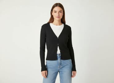 kamizelka futerko h m: H&M, Kardigan damski, rozmiar S — 6