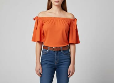 pomarańczowa marynarka mohito: F&F, Bluzka damska, rozmiar M — 6