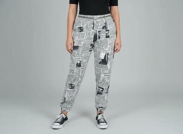 hello kitty spodnie shein: Shein, Material trousers for women, size XL — 1