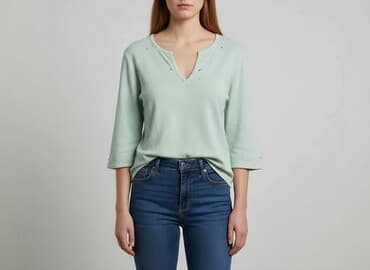 bluzka kolor miętowy: Women's blouse, size M — 1