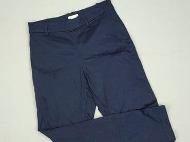 granatowe chinosy damskie: H&M, Spodnie materiałowe damskie, rozmiar S — 1