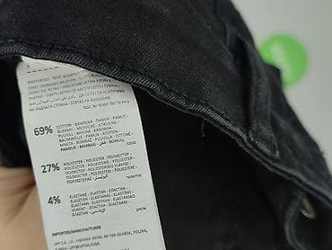 czarne cargo pull and bear: Sinsay, Jeans for women, size L — 5