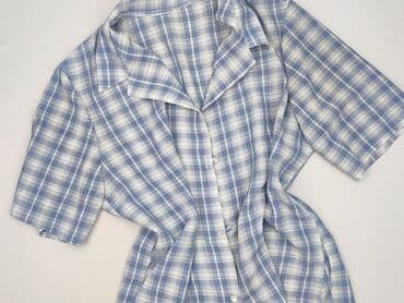 koszula w bialo niebieska krate damska: Women`s shirt, size XL — 2