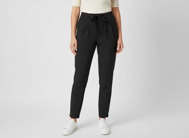 spodnie materiałowe czarne: Reserved, Spodnie materiałowe damskie, rozmiar XS — 6