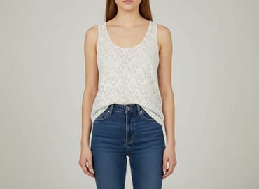 bluzka h m basic: H&M, Top damski, rozmiar M — 6