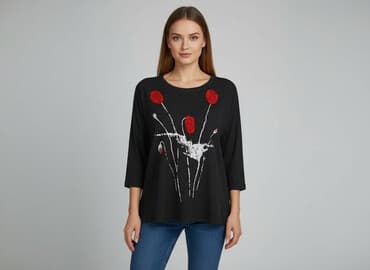 bluzki koszulowe czarne: Free Still, Bluzka damska, rozmiar S — 7