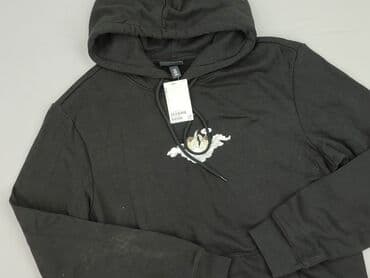 szara bluza z kapturem hm: H&M, Bluza z kapturem damska, rozmiar S — 1