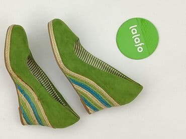 sukienka i sandały na koturnie: Półbuty damskie, rozmiar 40 — 4