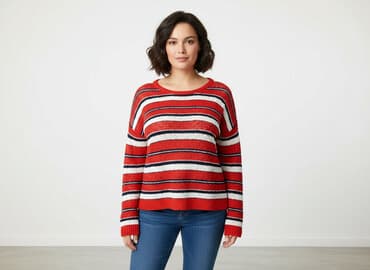 sweter w paski: Esmara, Sweter damski, rozmiar 2XL — 8