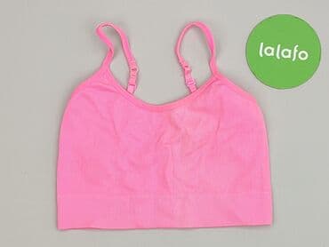 biustonosze 65c: Różowy top/bra sportowy dla kobiety - Model: krótki top na cienkich — 2