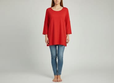 bluzki bawełniane dekolt łódka: Tunika damska, rozmiar M — 1