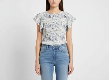 shein bluzki z krótkim rękawem: Shein, Bluzka damska, rozmiar L — 1