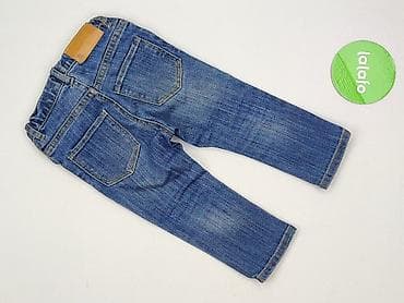 klapki pepco: Spodnie jeansowe, H&M, 9-12 miesięcy, stan - Bardzo dobry — 3