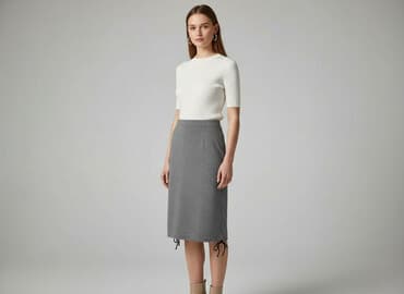 prążkowane spódnice: Women`s skirt, size L — 1