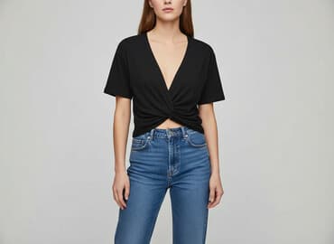 t shirty w serek zara: Zara, T-shirt damski, rozmiar S — 1