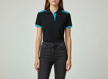 biały t shirt zara: Damska koszulka polo, rozmiar M — 6
