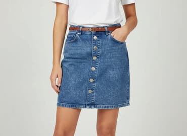 spodenko spódniczka jeans: Spódnica damska, rozmiar S — 6