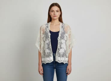 sukienki na wesele z bolerkiem: Narzutka damska, rozmiar XL — 1