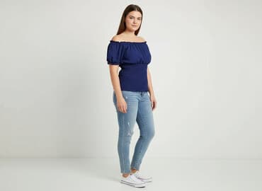 bluzka z odkrytym ramieniem allegro: Bluzka damska, rozmiar XL — 7