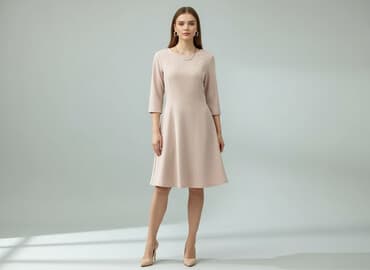 sukienki na wesele pudrowy róż koronka: Sukienka damska, rozmiar S — 6