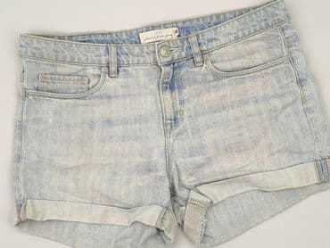krótkie jeansowe spodenki z wysokim stanem podarte: H&M, Szorty damskie, rozmiar M — 1