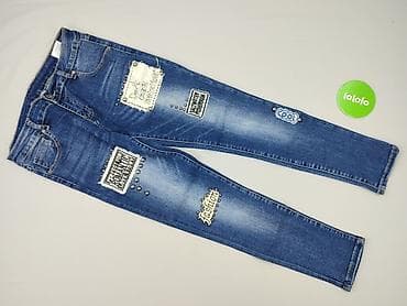 jeansy z naszywkami: Jeansy damskie, rozmiar L — 2