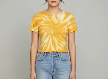 tie diy t shirty: H&M, T-shirt damski, rozmiar XS — 1