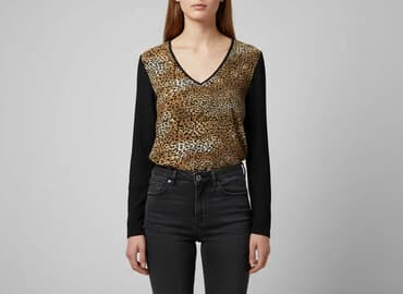 bluzka damska w panterkę: Bluzka damska, rozmiar L — 1