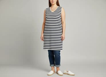 sukienka rozkloszowana dekolt łódka: Sukienka damska, rozmiar XL — 5