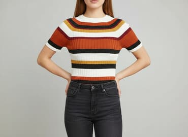 hm bluzki z krótkim rękawem: Bluzka damska, rozmiar S — 6