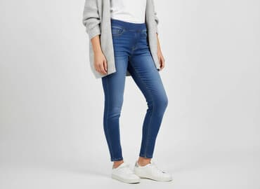 legginsy jeans push up: Leggings, Jeansy damskie, rozmiar S — 5