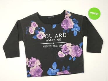 czarne t shirty damskie w serek: Terranova, T-shirt damski, rozmiar XS — 2