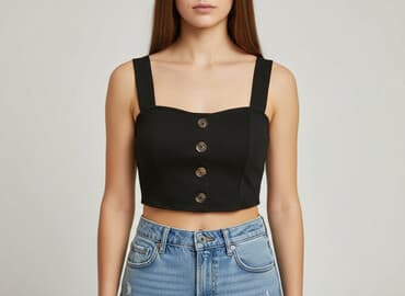 gorsetowe bluzki: Terranova, Top damski, rozmiar S — 7