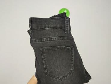 dżinsy z wysokim stanem czarne: SZACHOWNICA, Jeansy damskie, rozmiar S — 7