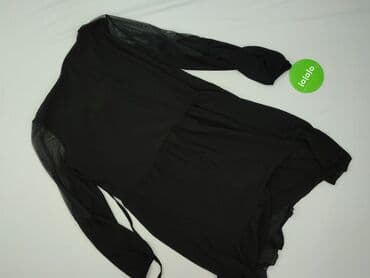 czarna sukienka z przezroczystymi rękawami: Women`s dress, size M — 4