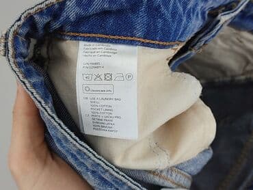 dżinsy z wysokim stanem czarne: H&M, Szorty damskie, S — 5