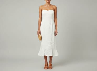 biała obcisla sukienki: Women`s dress, size S — 1