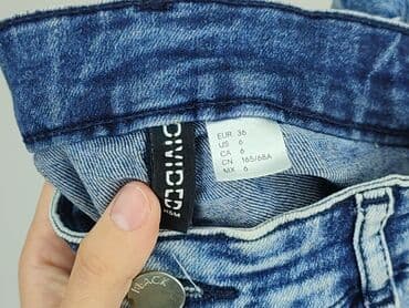hm krótkie spodenki dzins low waist: H&M, Szorty damskie, rozmiar S — 4