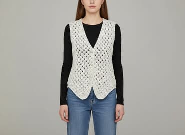 kamizelka z frędzlami kowbojska: Kardigan damski, rozmiar S — 1