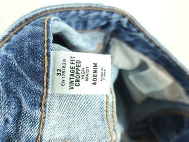 szerokie dżinsy z wysokim stanem: Vintage Denim, Jeansy damskie, M — 4