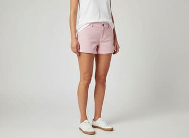 krótkie spodenki z wysokim stanem w paski: H&M, Szorty damskie, rozmiar 2XL — 1