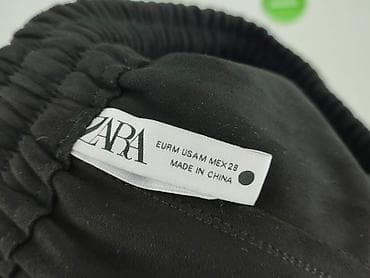 czarne cargo pull and bear: Zara, Spodnie cargo damskie, rozmiar M — 4