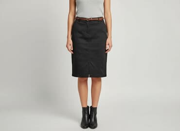 spódnice midi plisowane czarne: CAMAIEU, Spódnica damska, rozmiar S — 7