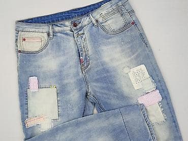 jeansy patchworkowe: Jeansy damskie, rozmiar XL — 1
