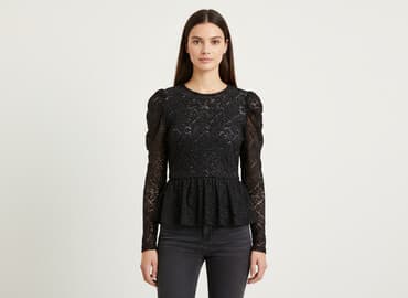 czarne bluzki z koronką plus size: Primark, Жіноча блуза, розмір L — 1