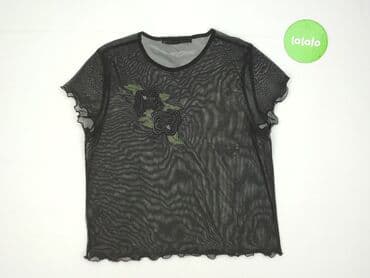 top z piórami czarny: Bluzka damska, rozmiar S — 3