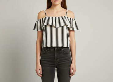 bluzki w paski z serduszkiem: Charlotte Russe, Bluzka damska, rozmiar L — 6