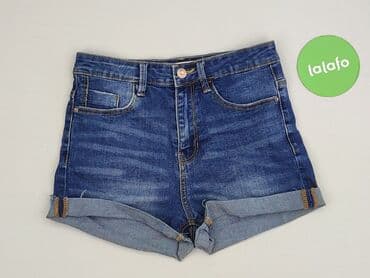 szerokie krótkie spodenki jeansowe: Stradivarius, Shorts for women, size XS — 3