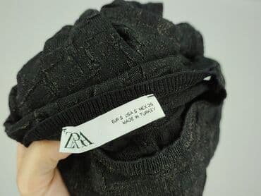 czarne body z długim rękawem zara: Zara, Top damski, rozmiar S — 4