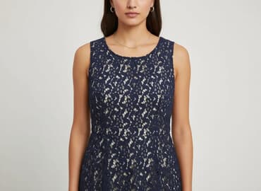 sukienka midi na wesele koronka: Sukienka damska, rozmiar S — 5